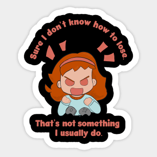 Angry Gamer Girl - Sticker